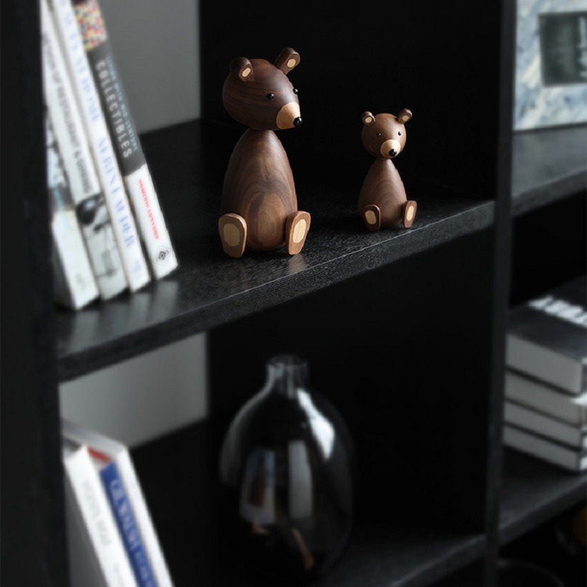 Wooden Animal Walnut Bear Decoration